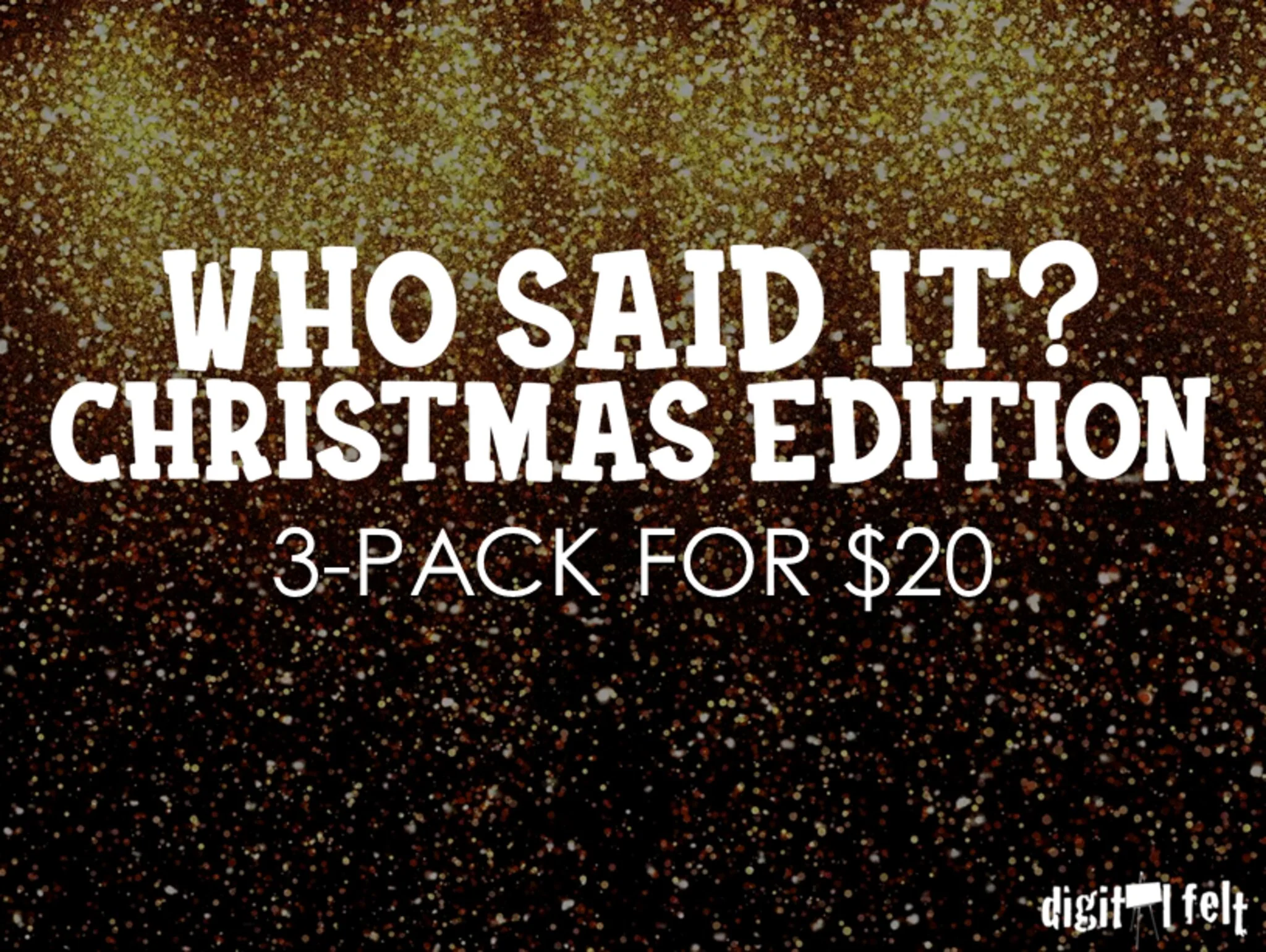 Who Said It Christmas Edition 3 Pack