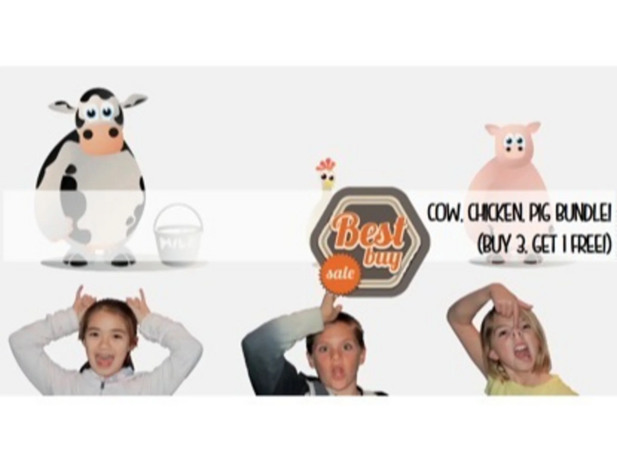 Cow Chicken Pig Bundle