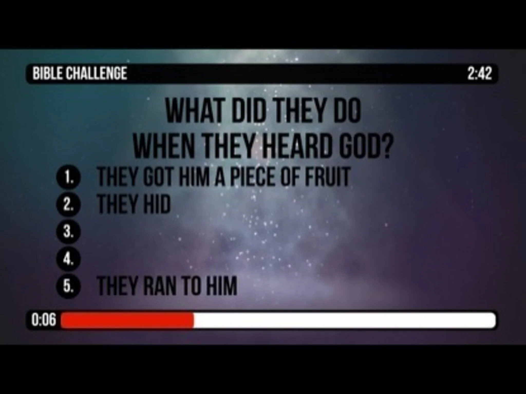 Bible Challenge Countdown 3 - The Fall