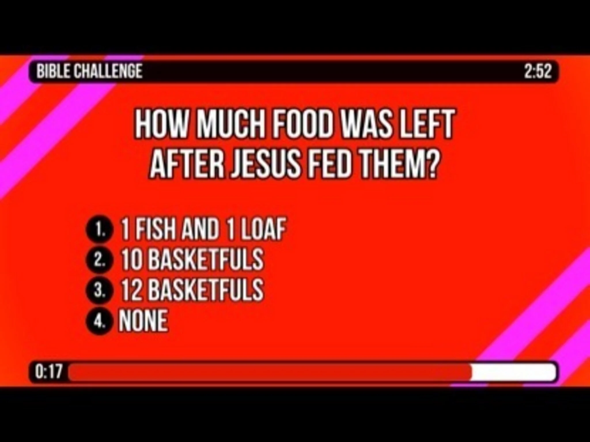 Bible Challenge Countdown - Matthew 14:13-36