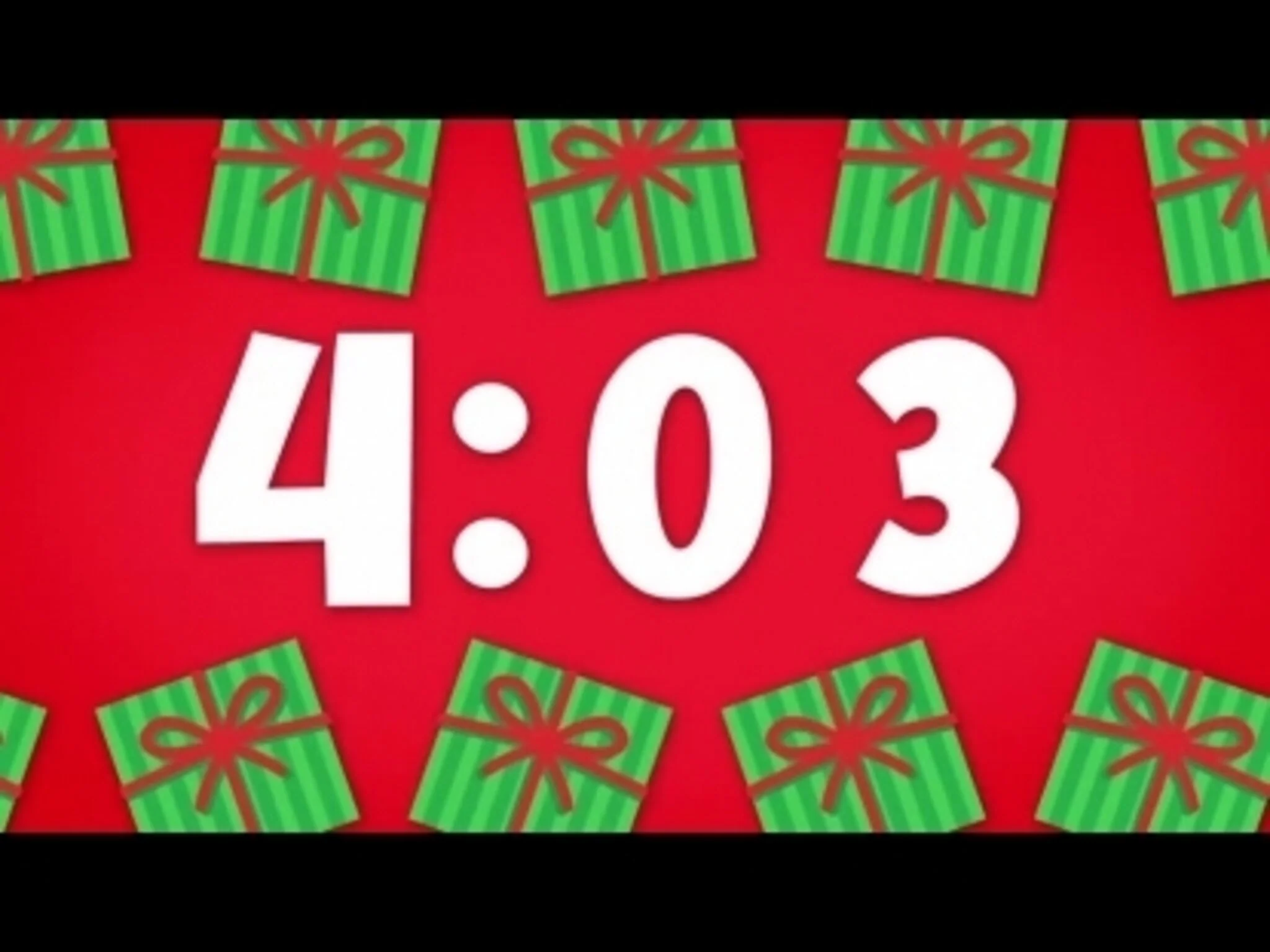 Christmas Cartoon Giftbox Red Countdown