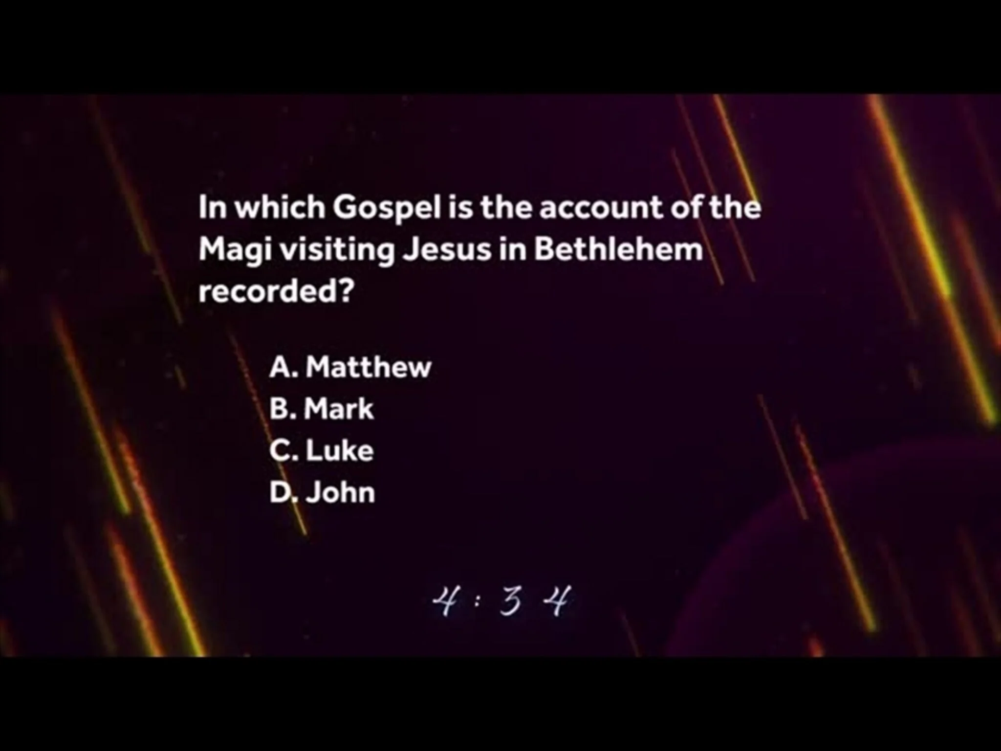 Epiphany Streaks: Trivia Countdown