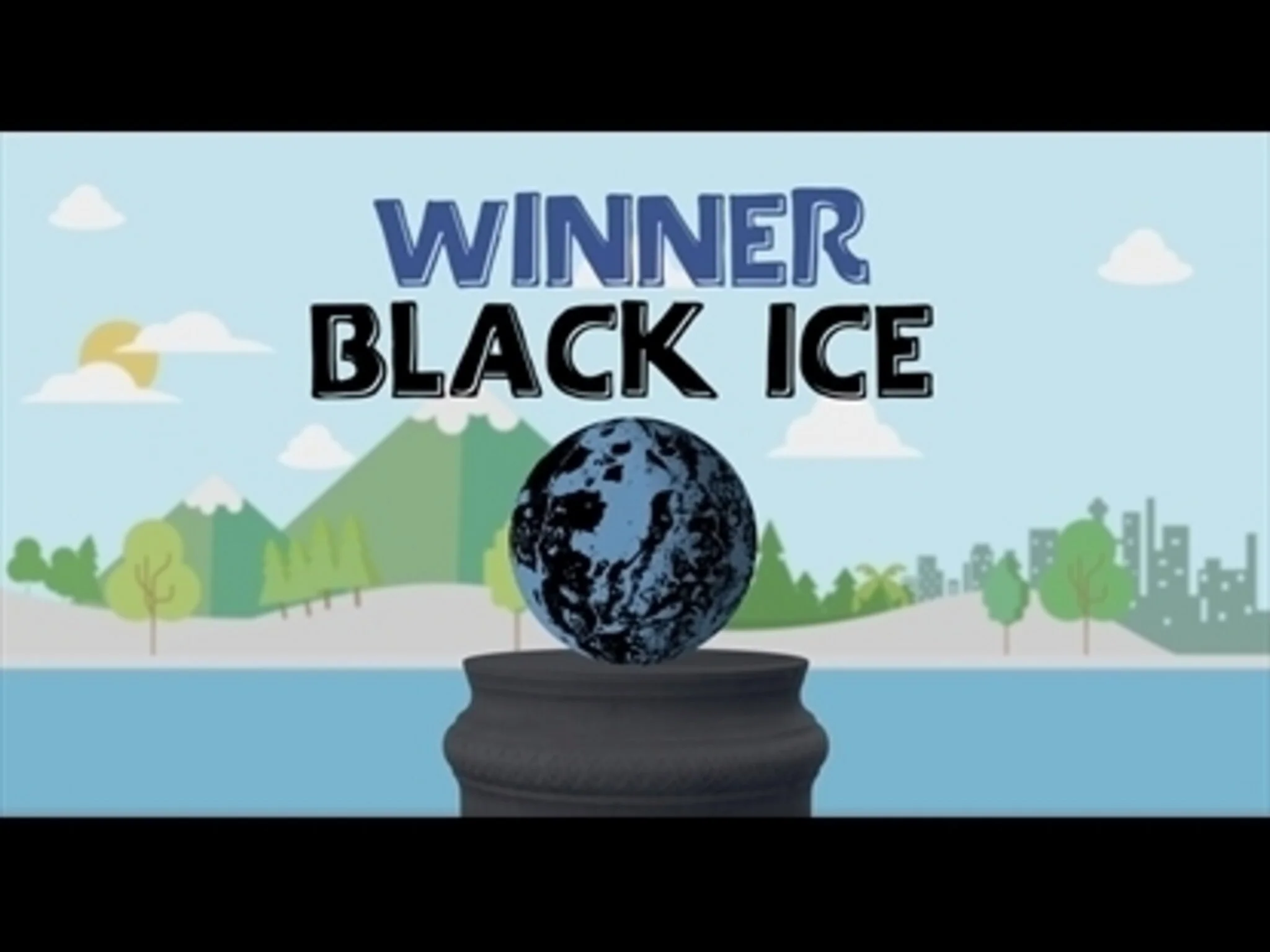 Marble Race - Black Wins! Game Video For Kids