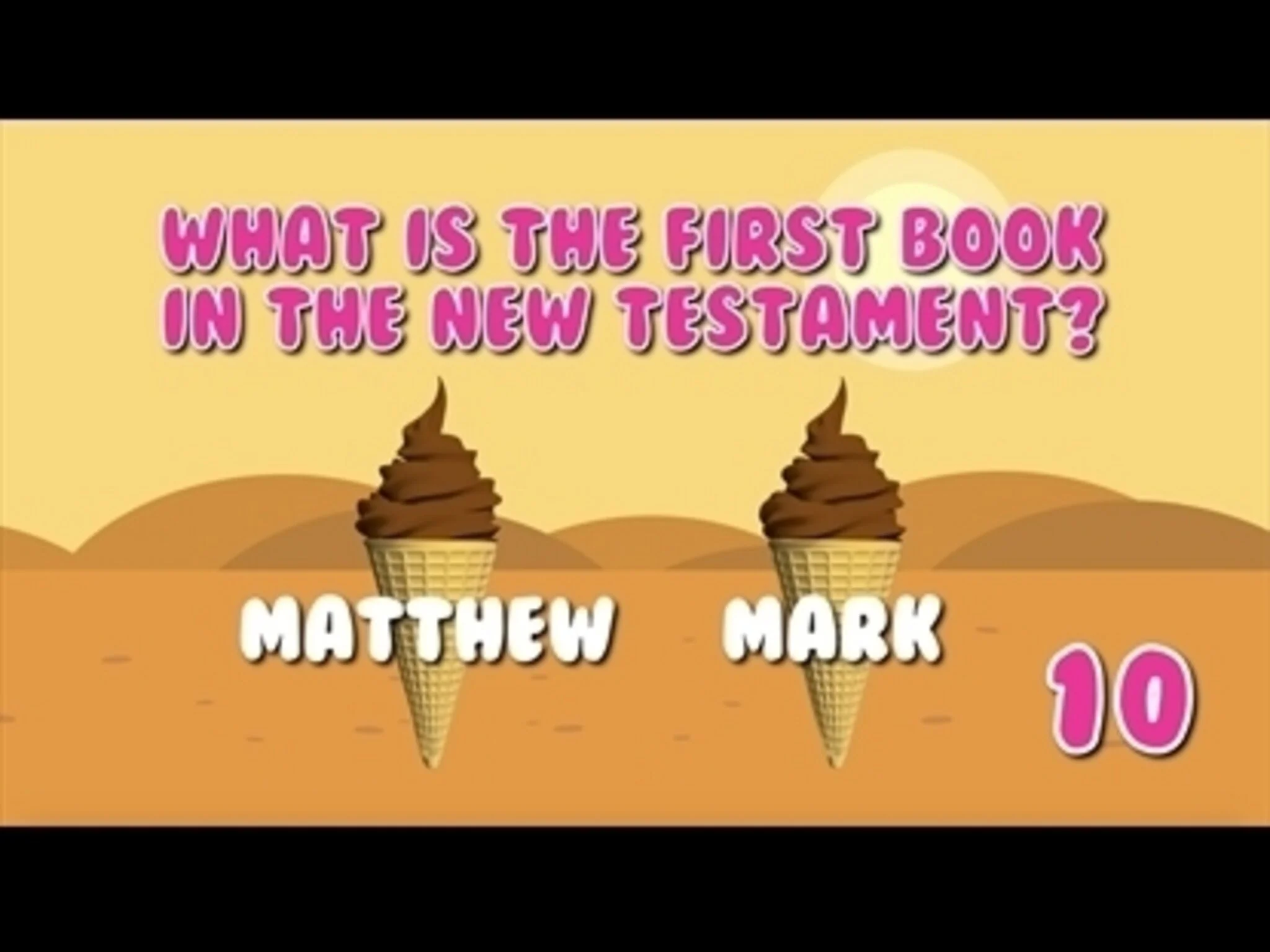 Ice Cream Cone Bible Trivia