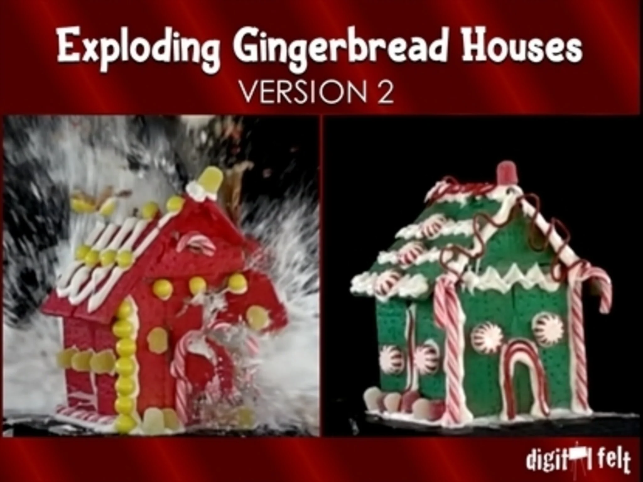Exploding Gingerbread Houses Version 2