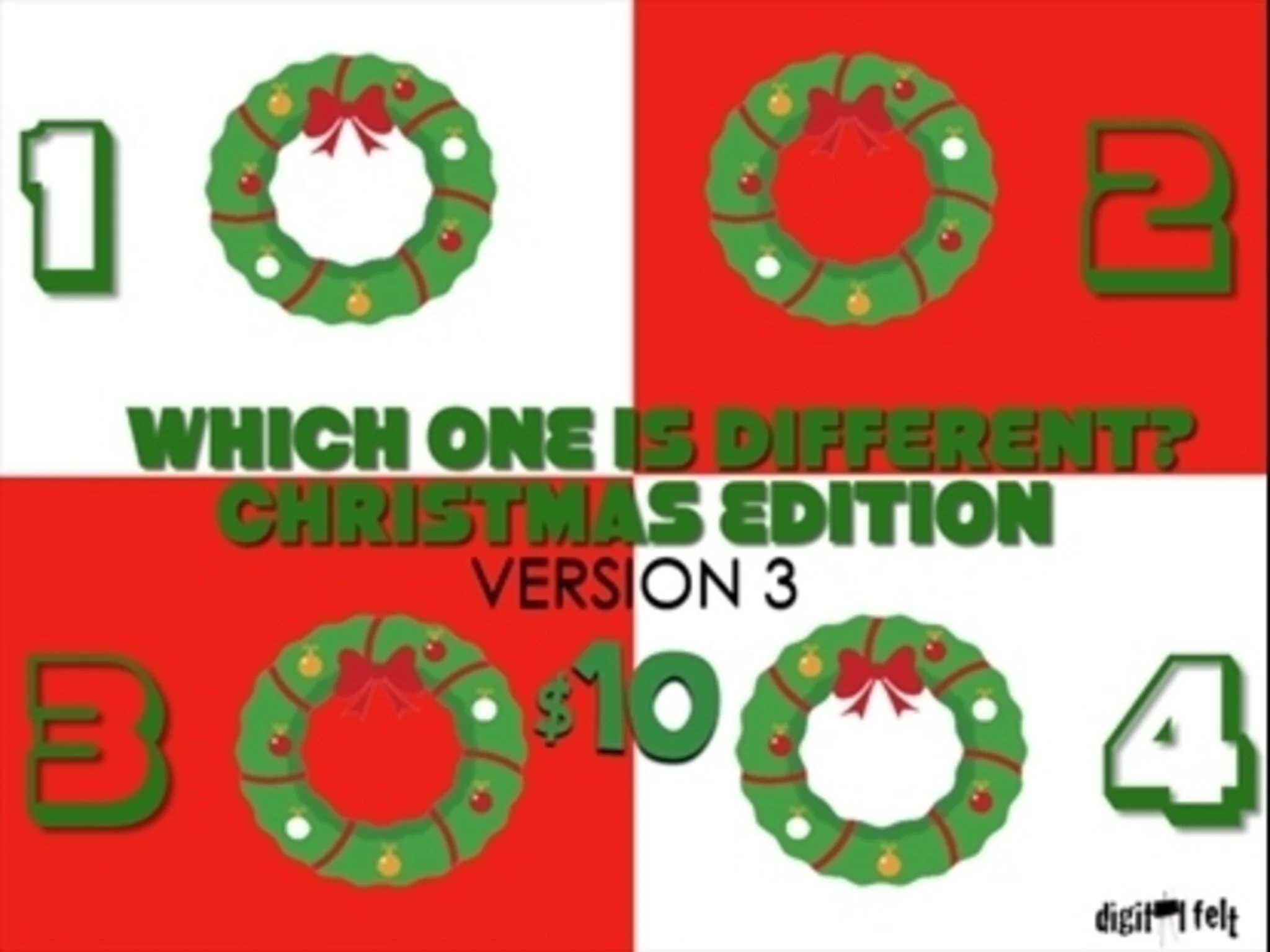 Which One Is Different Christmas Version 3