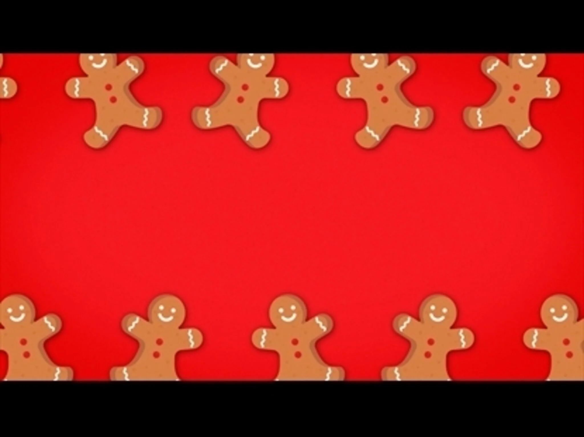 Christmas Cartoon Gingerbread Man Red Motion Loop 02
