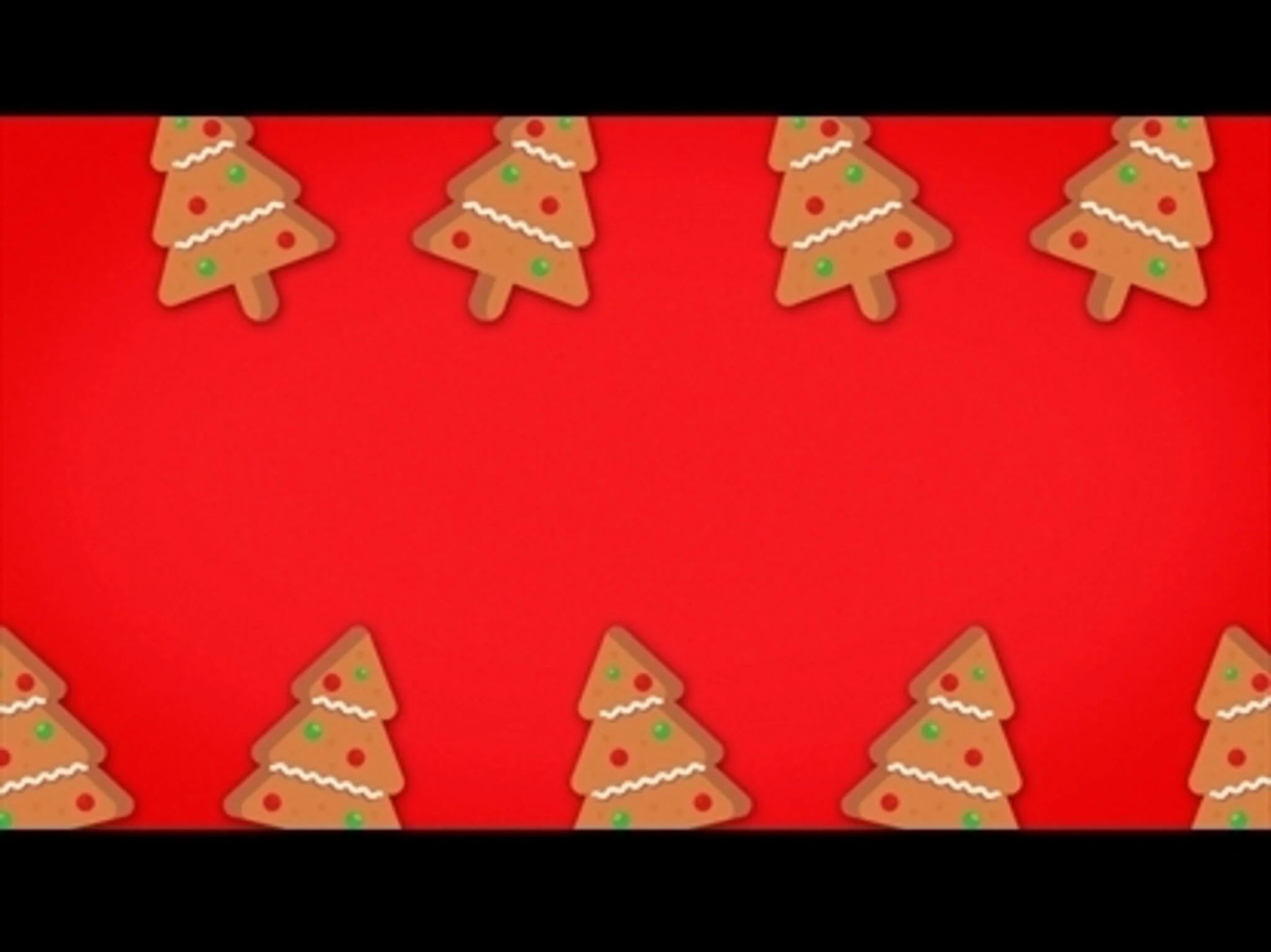 Christmas Cartoon Gingerbread Tree Red Motion Loop 02
