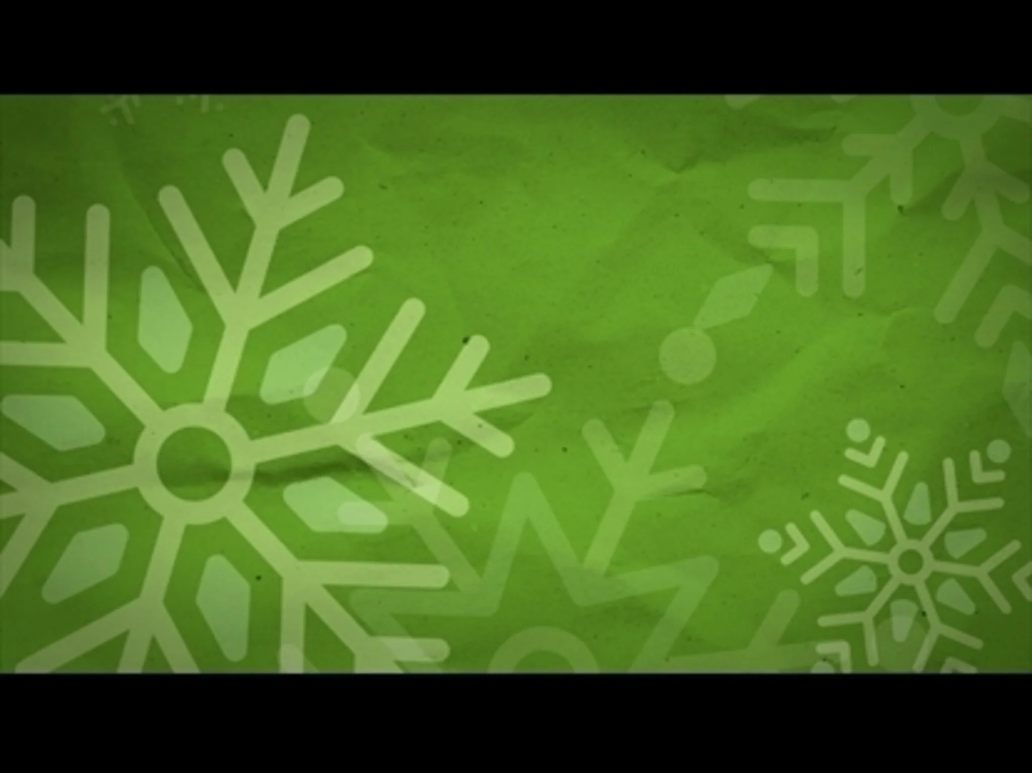 Big Snowflakes Green Motion Loop