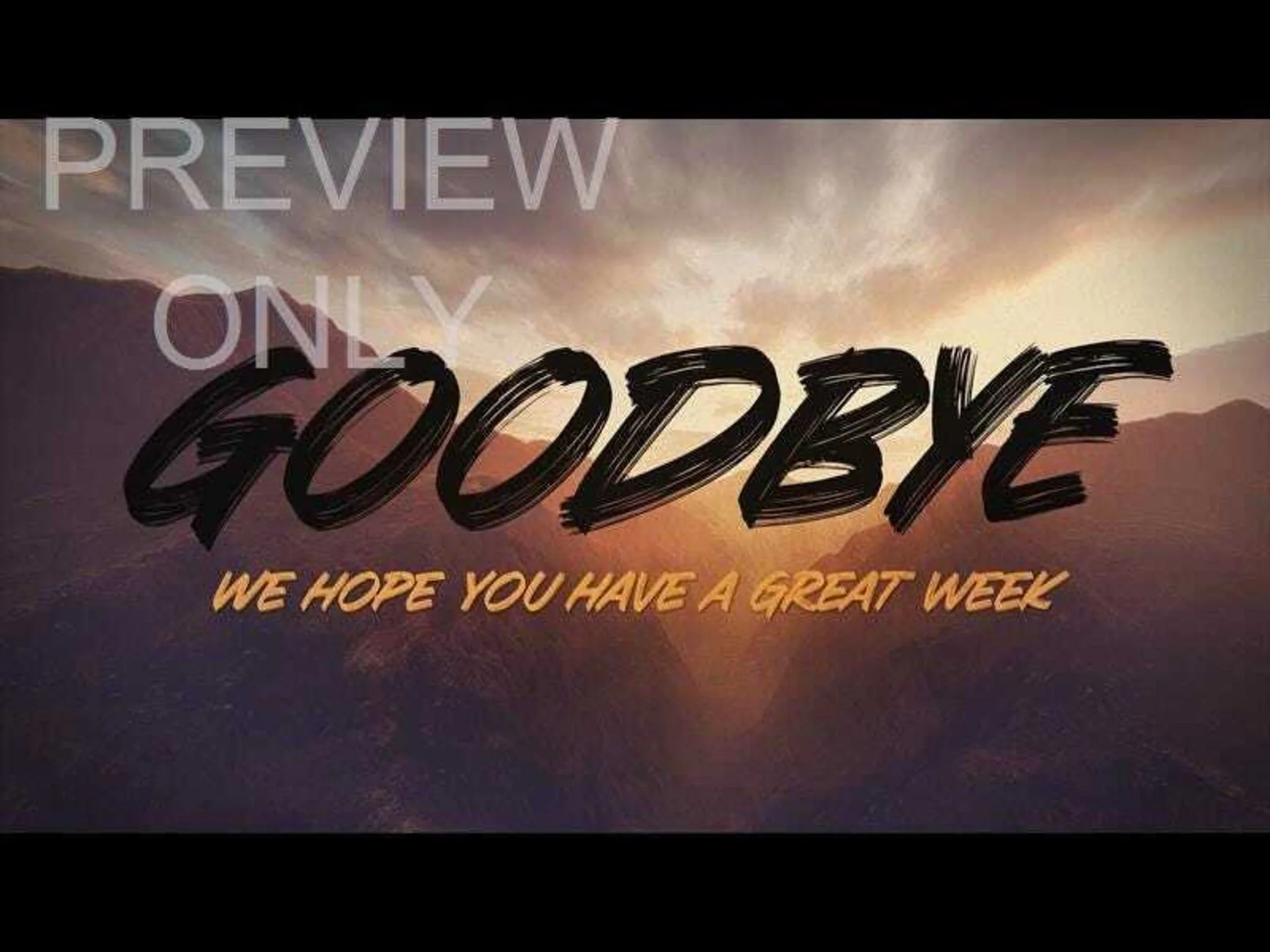 Sermon on the Mount: Closing Still