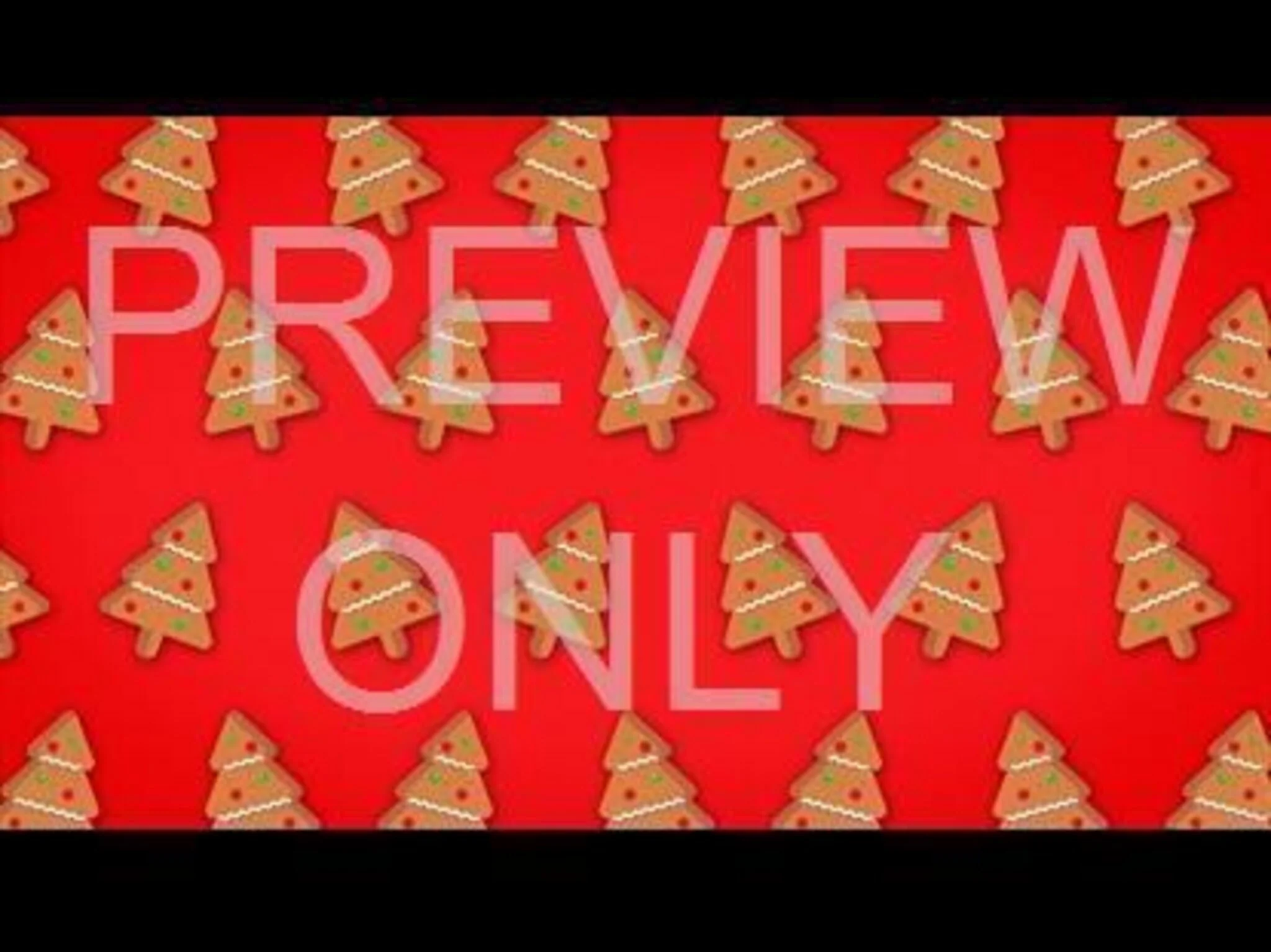 Christmas Cartoon Gingerbread Tree Red Still 01