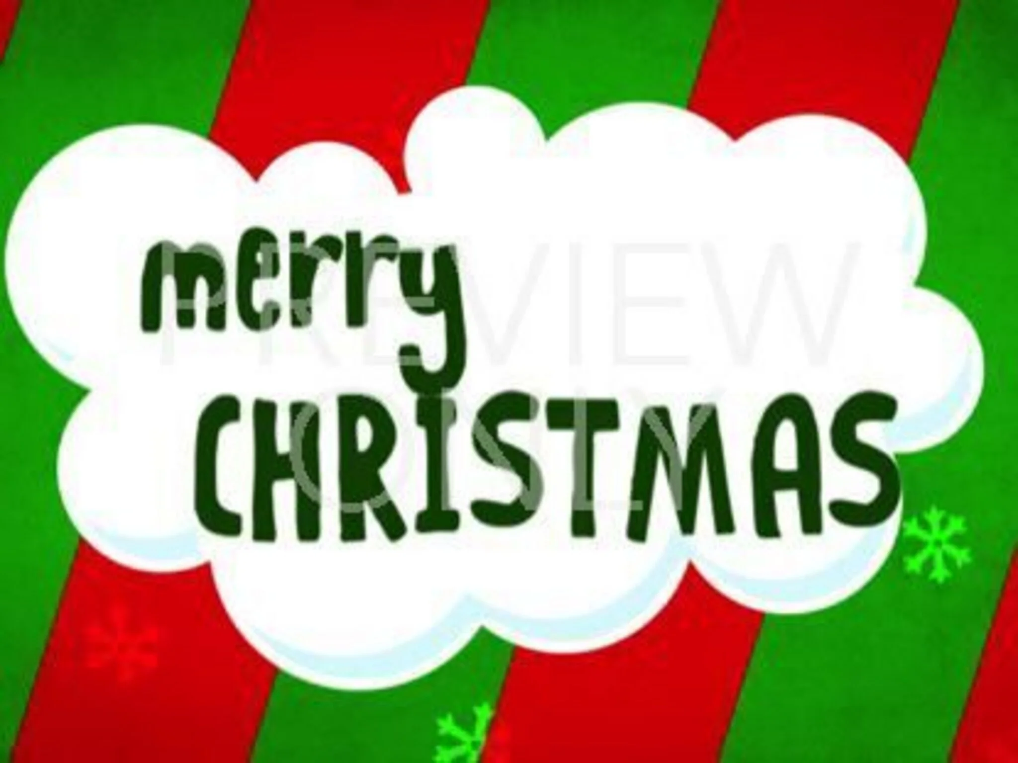 Fluffy Christmas "Merry Christmas" Still