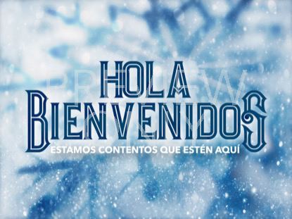 Icy Christmas Welcome Still - Spanish