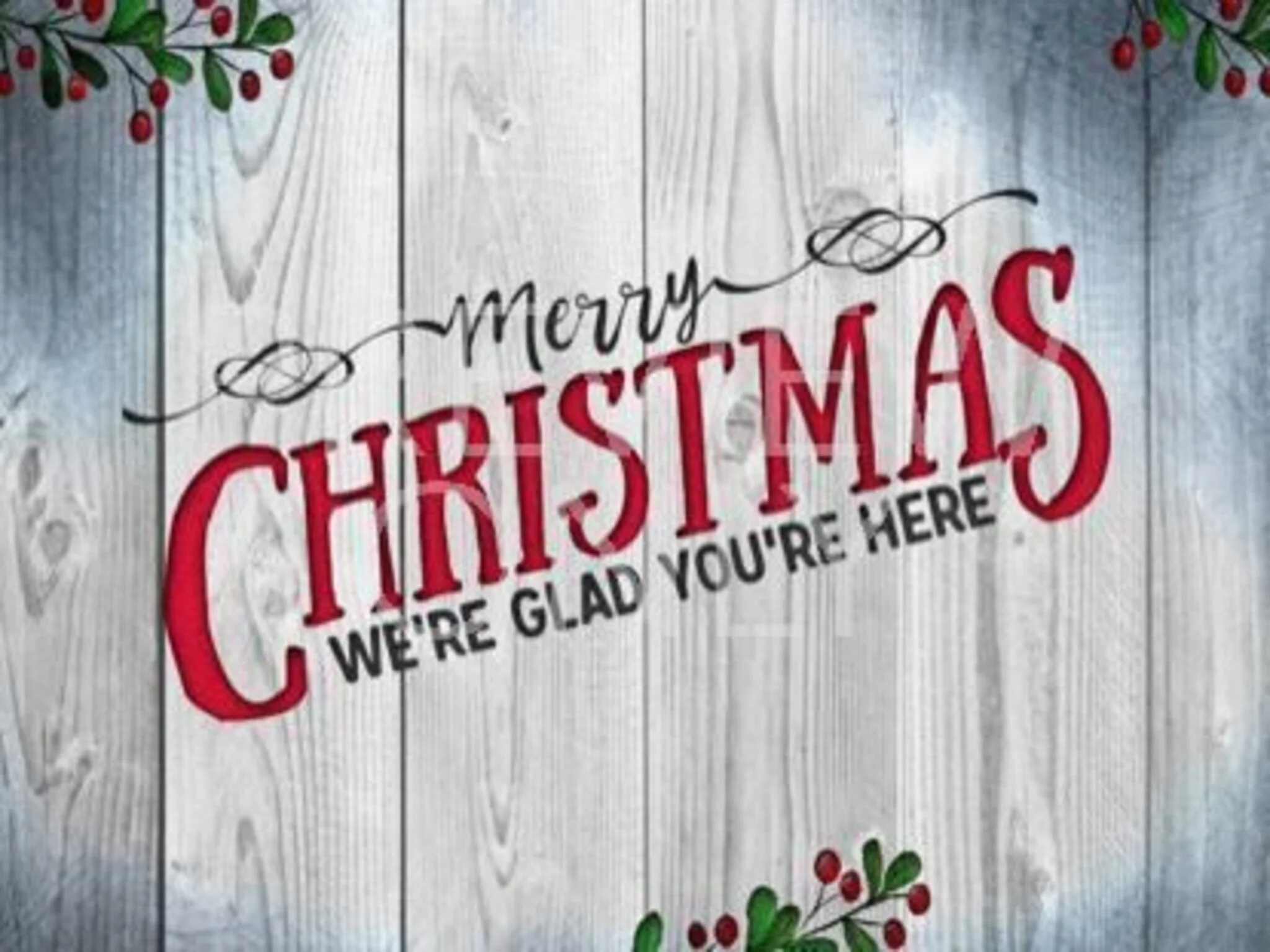 Wooden Christmas Merry Still