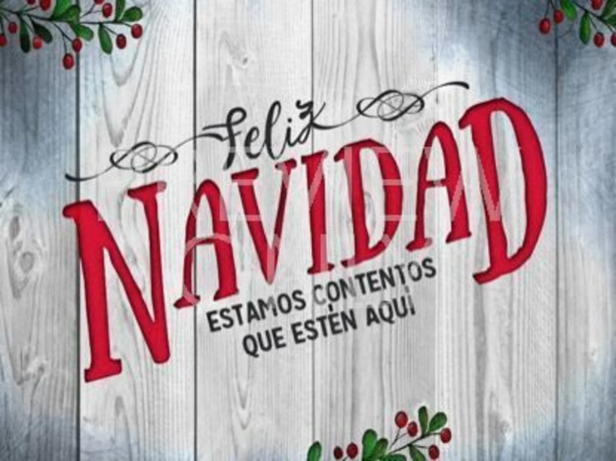 Wooden Christmas Merry Still Spanish