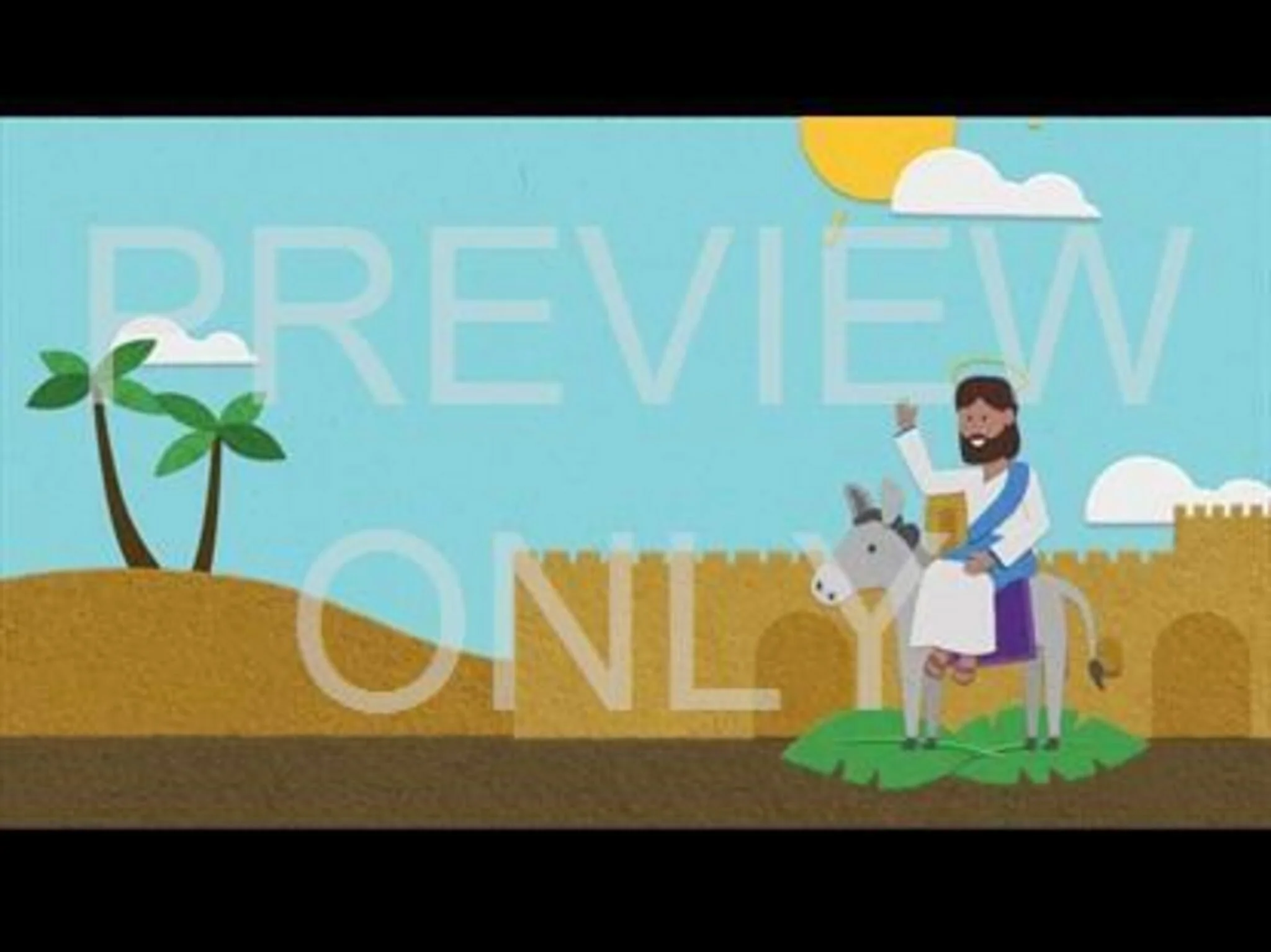 Palm Sunday Flannelgraph Jesus